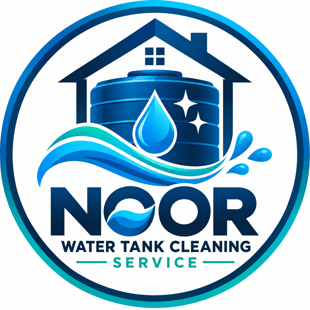Noor Water Tank Cleaning Service logo – Professional water tank cleaning company in Karachi, Pakistan
